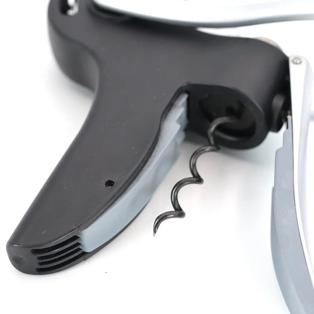 Williams-Sonoma Vigneto Wine Opener Black Silver Lever Style Barware